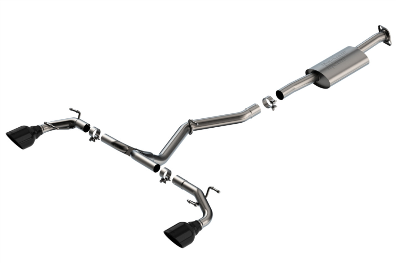 Borla 22-23 Subaru BRZ/Toyota GR86 2.4L RWD AT/MT S-Type Catback Exhaust - Black Chrome Tips - 140909BC Photo - Primary