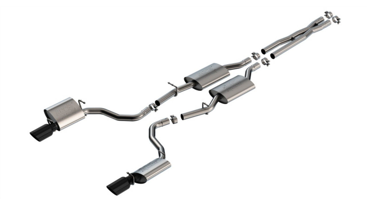 Borla 19-23 Dodge Charger GT 3.6L V6 RWD ATAK Catback Exhaust - Black Chrome Tips - 140918BC Photo - Primary