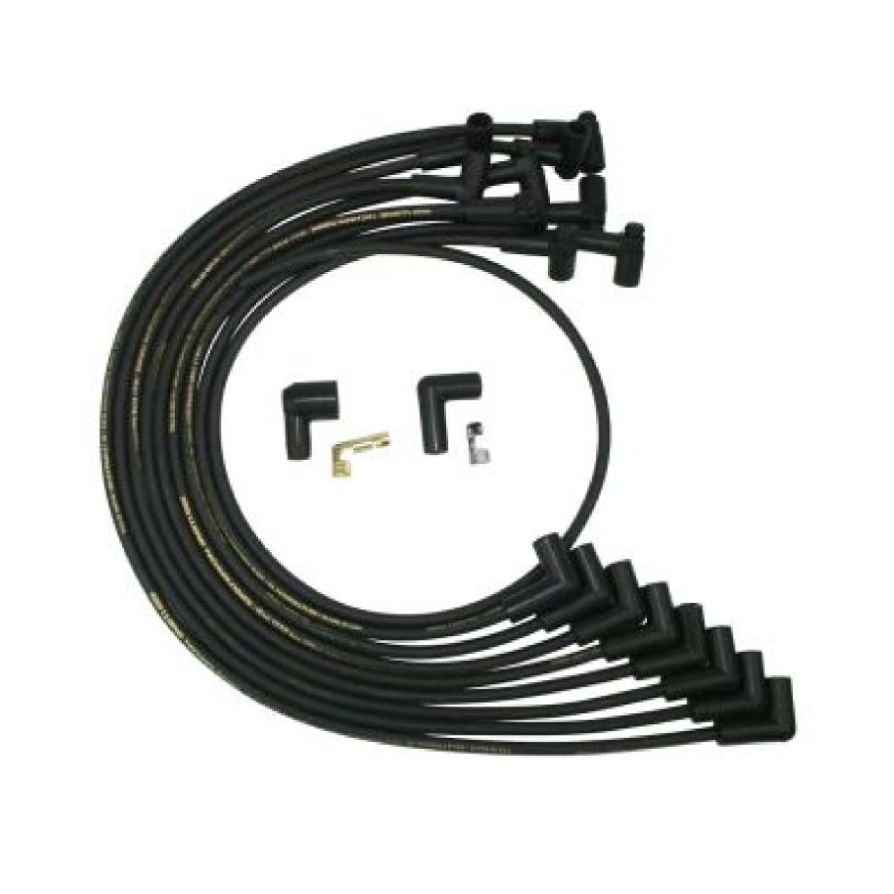 Moroso Chevrolet Small Block HEI Over V/C Unsleeved 90 Degree Mag Tune Ignition Wire Set - Black - 9862M User 1