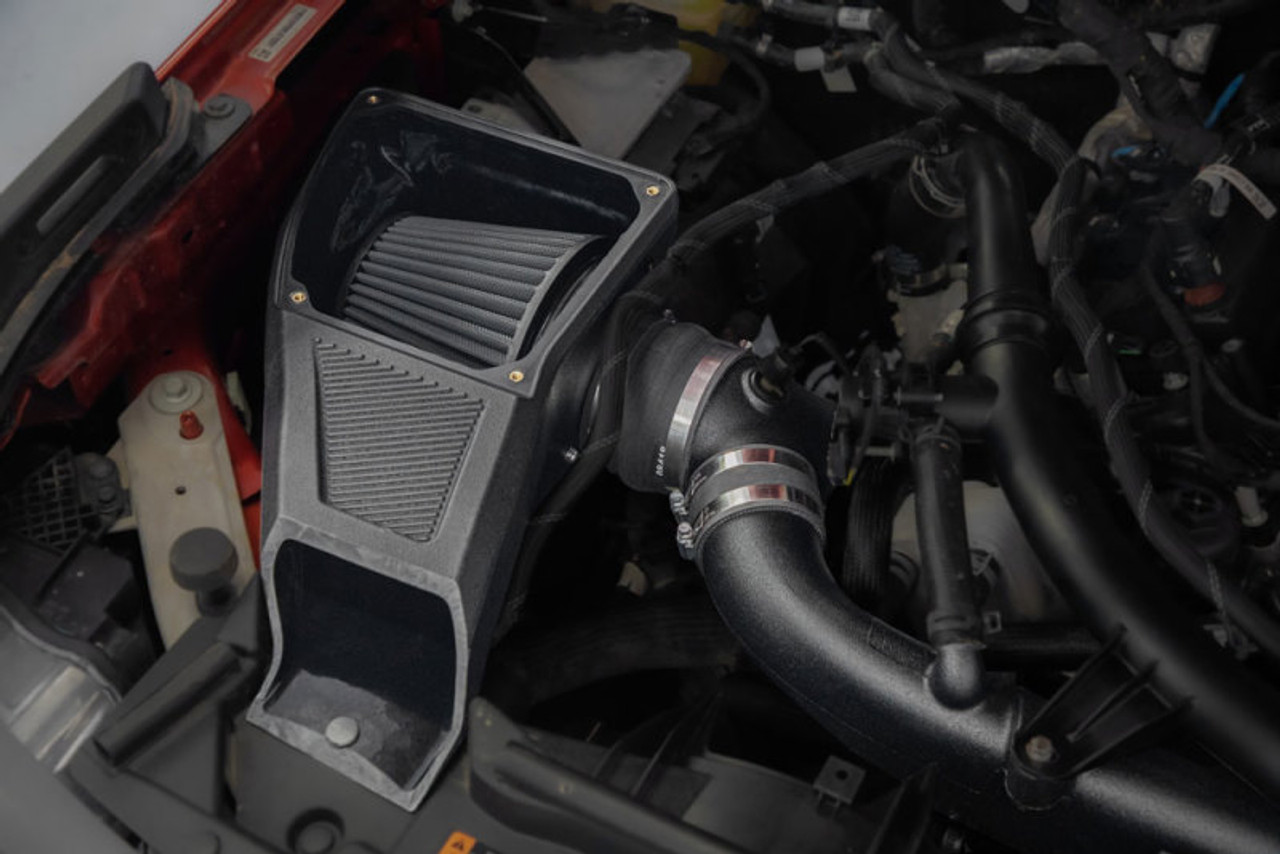 K&N 21-23 Ford Bronco 2.7L V6 F/I Dryflow Performance Air Intake System - 30-2619 Photo - Mounted