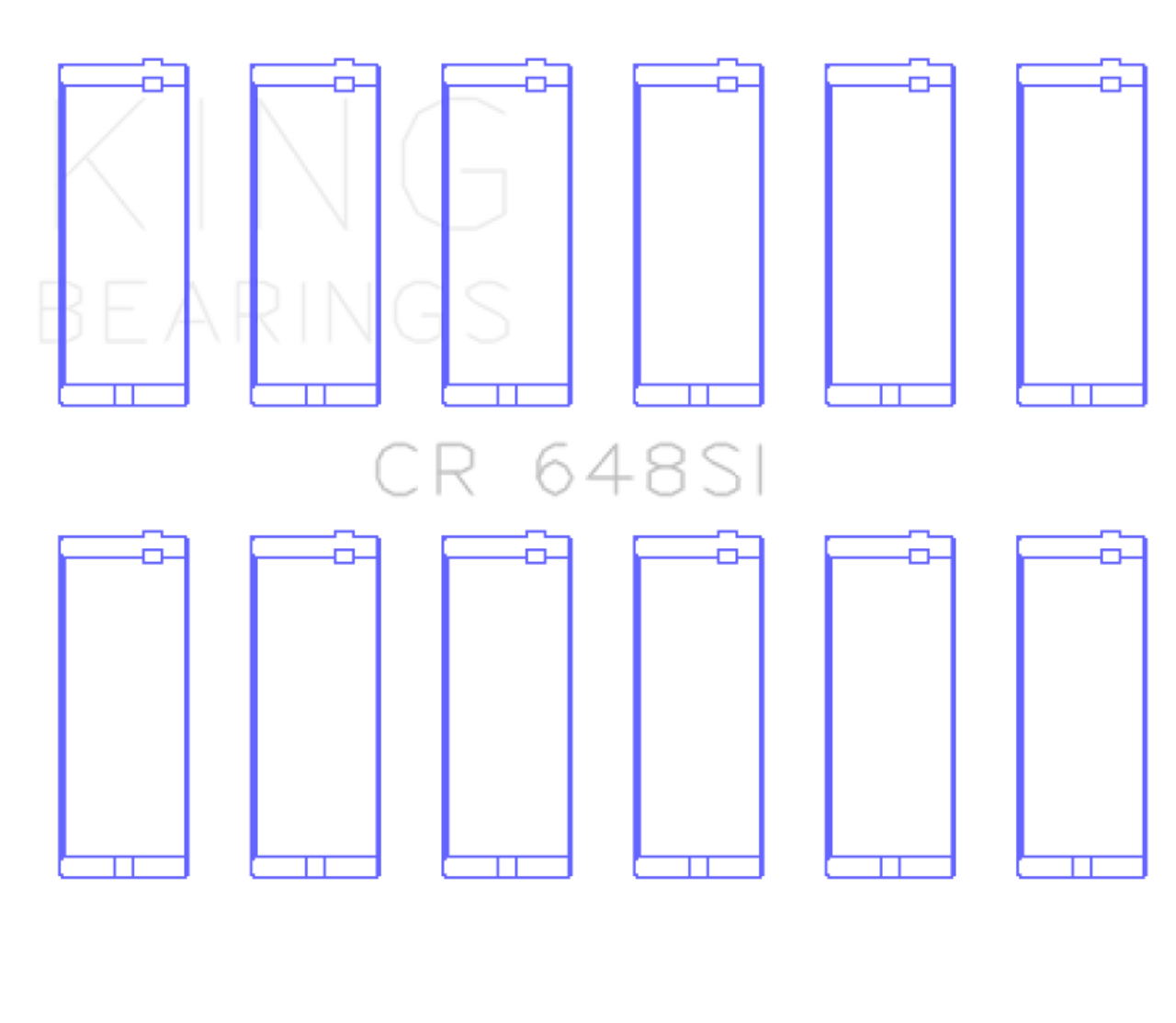 King Jeep 232CI/242CI/248CI / Rambler 232CI (Size .010) Connecting Rod Bearing Set - CR648SI010 Photo - Primary