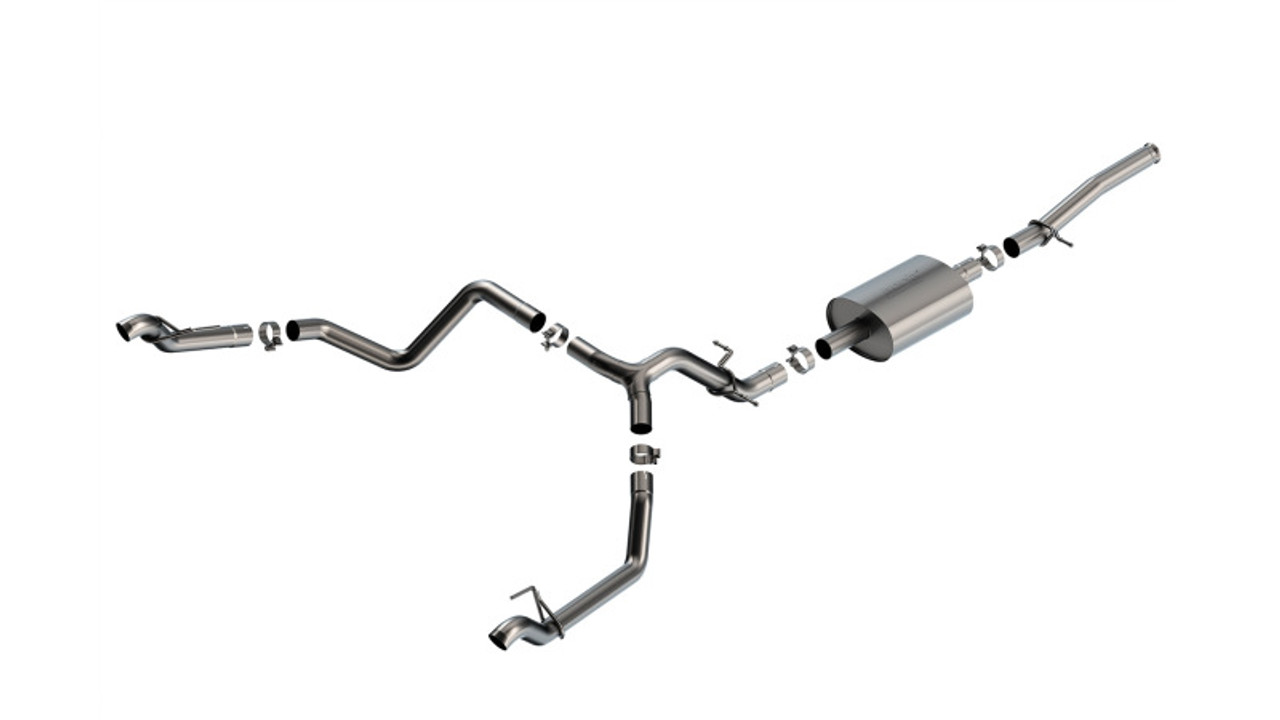 Borla 2023 GMC Sierra 1500(Non-USDM) 5.3L V8 AT 2/4WD 2DR REG CAB WB126 3in S-Type Catback Exhaust - 140932 Photo - Primary