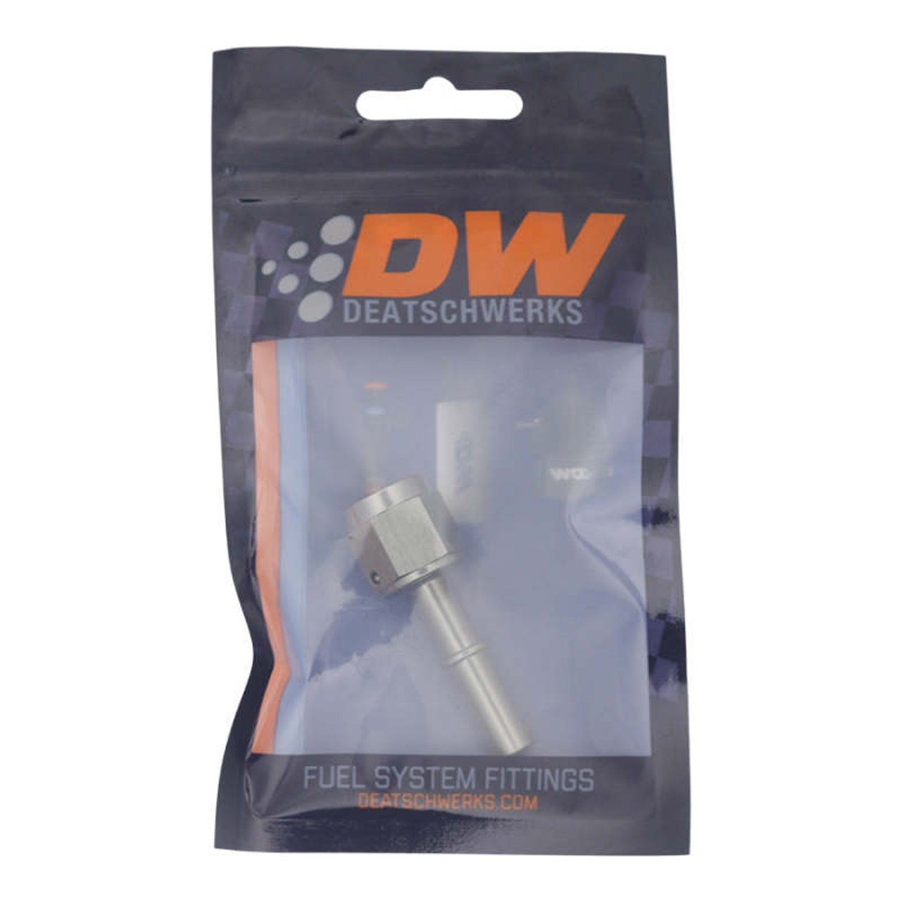 DeatschWerks 6AN Female Flare Swivel to 5/16in Male EFI Quick Disconnect - Anodized DW Titanium - 6-02-0130 Photo - lifestyle view