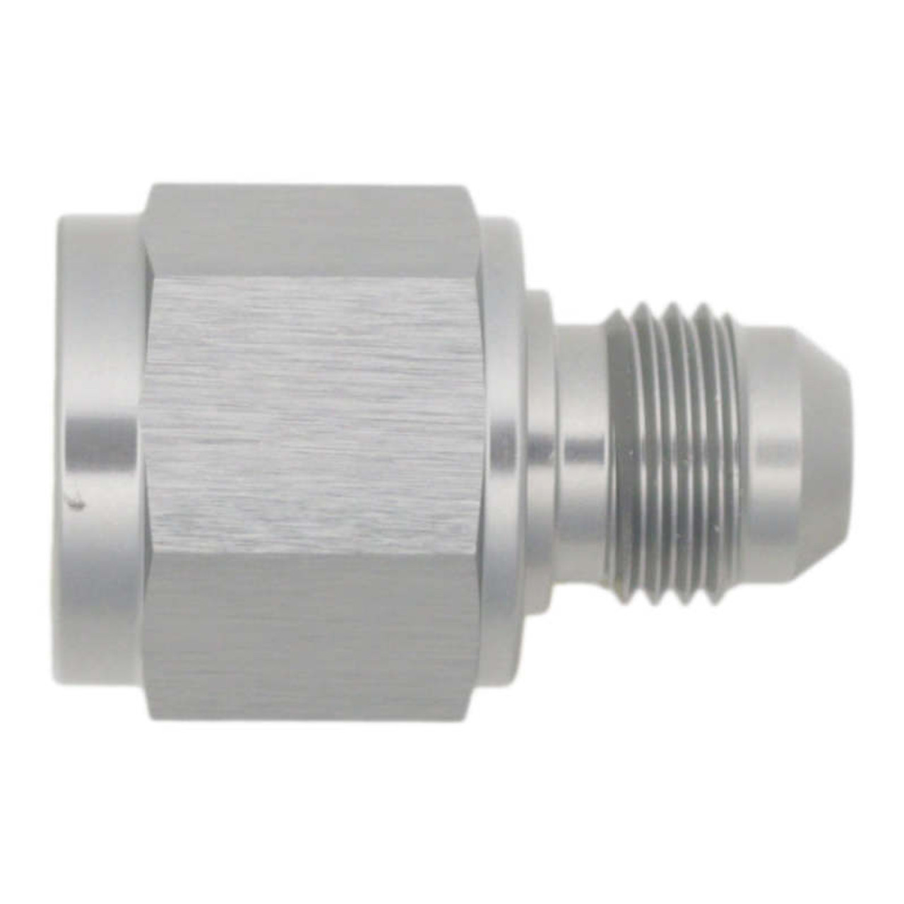 DeatschWerks 8AN Female Flare to 6AN Male Flare Reducer - Anodized DW Titanium - 6-02-0222 Photo - Primary