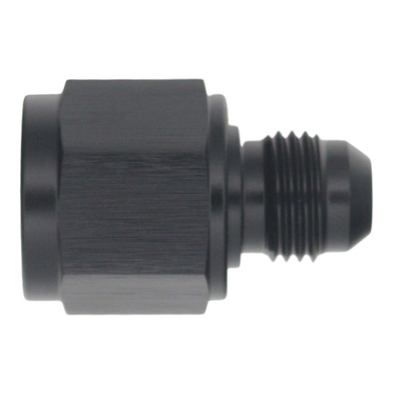 DeatschWerks 8AN Female Flare to 6AN Male Flare Reducer - Anodized Matte Black - 6-02-0222-B Photo - Primary