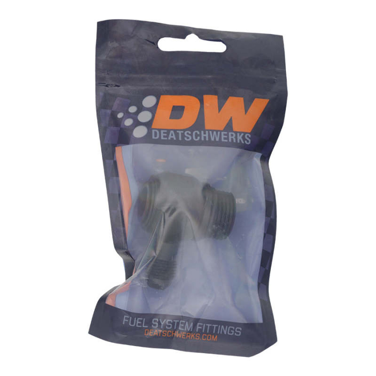 DeatschWerks 10AN ORB Male to 6AN Male Flare Low Profile 90-Degree Swivel - Anodized Matte Black - 6-02-0420-B Photo - lifestyle view
