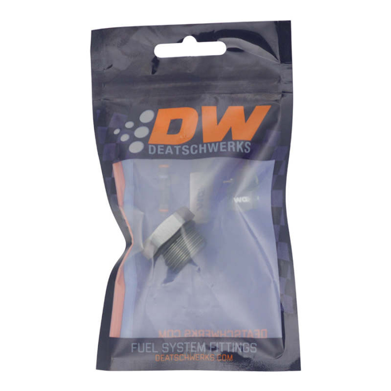 DeatschWerks 10AN ORB Male Plug Fitting with 1/8in NPT Gauge Port - Anodized DW Titanium - 6-02-0732 Photo - lifestyle view