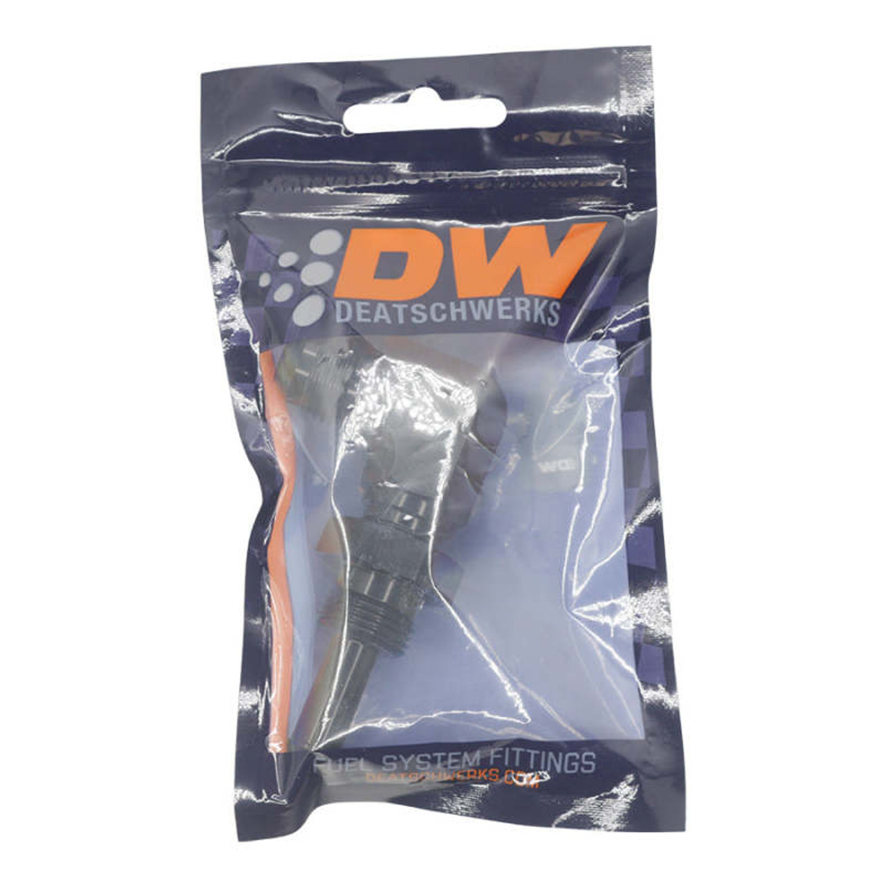 DeatschWerks 8AN Male Flare to Straight 3/8in Single Hose Barb - Anodized Matte Black - 6-02-0742-B Photo - lifestyle view