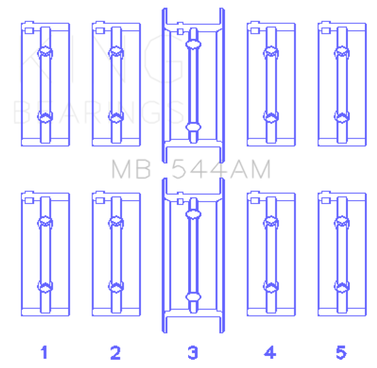 King BMW M10B15/18/20 (Size 0.25) Performance Main Bearing Set - MB544AM025 Photo - Primary