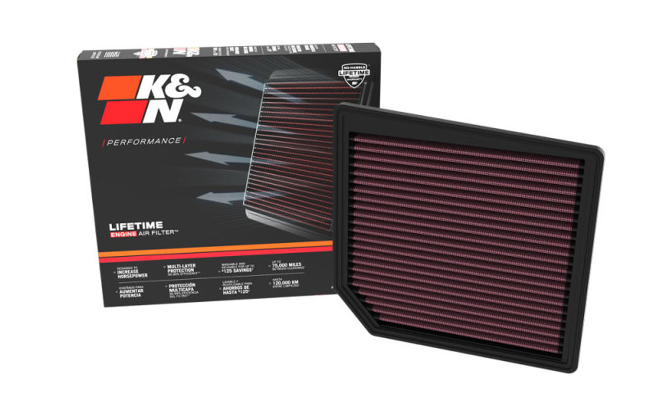 K&N 22-23 Maserati Ghibli L4-2.0L Replacement Air Filter - 33-3182 Photo - out of package