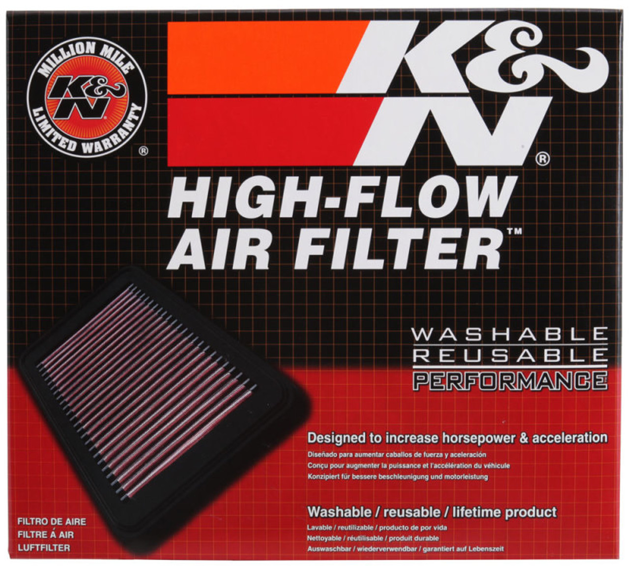 K&N 00-07 Ford Transit L4 2.0L DSL Replacement Air Filter - 33-2861 Photo - in package