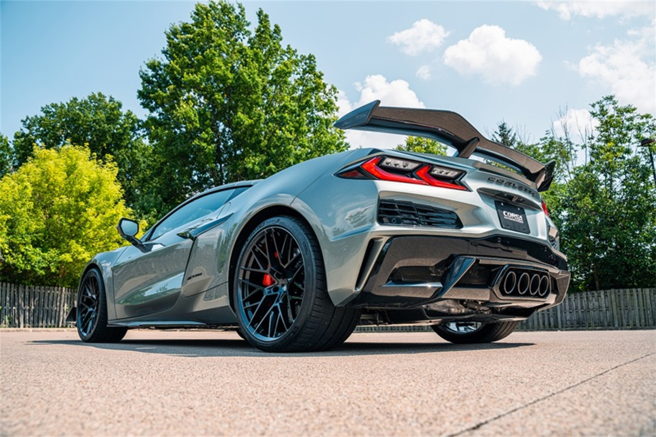 Corsa 2023 Chevrolet Corvette C8 Z06 3in Valved Cat-Back Exhaust Muffler System (Re-Uses Stock Tips) - 21111 Photo - Mounted