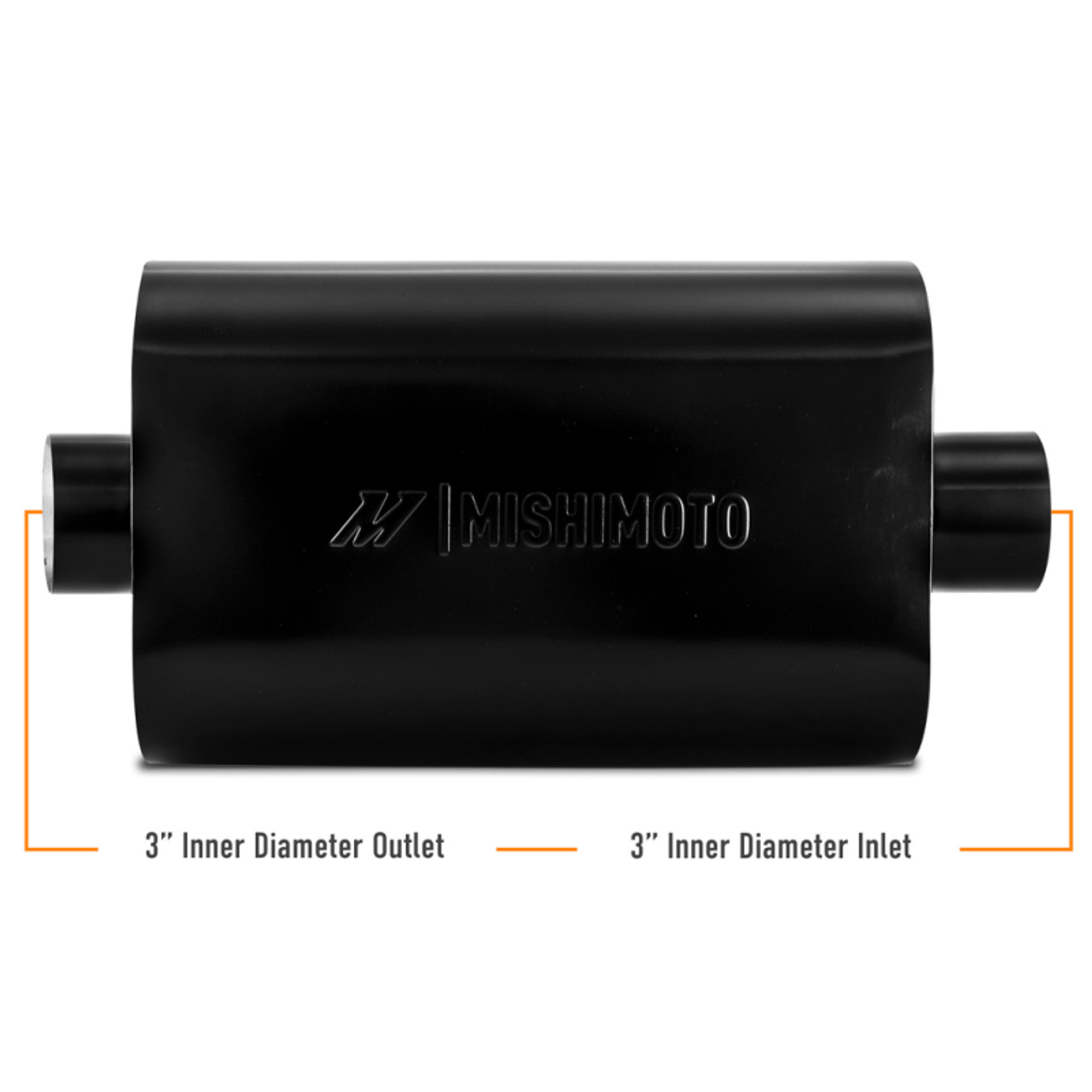 Mishimoto Muffler with 3in Center Inlet/Outlet - Angled Tip - Black - MMEXH-MF-AT-3CCBK User 1