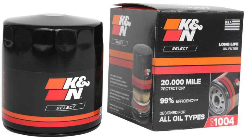 K&N 19-23 Genesis G70 2.0L L4 / 21-23 Hyundai Elantra Hybrid 1.6L L4 Spin-On Oil Filter - SO-1004 Photo - out of package