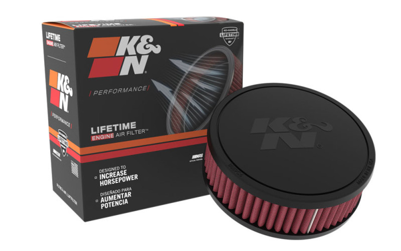 K&N Universal Filter 2 1/16in Flange / 6in OD / 2in H / CR TP V - RU-045V Photo - out of package