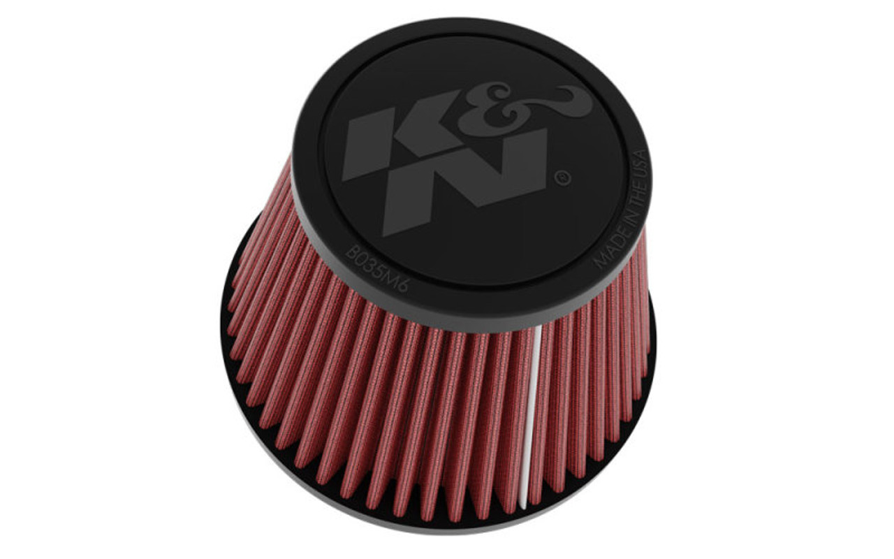 K&N Universal Clamp-on Air Filter 2in Flange ID 5-3/16in Base 3-1/2in Top 3-11/16in Height w/ Vent - RU-9920 Photo - Primary