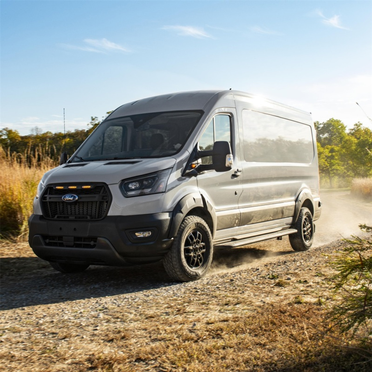 Ford Racing 2022+ Transit 16in Matte Black Wheel Kit - M-1007K-T16MB Photo - Mounted