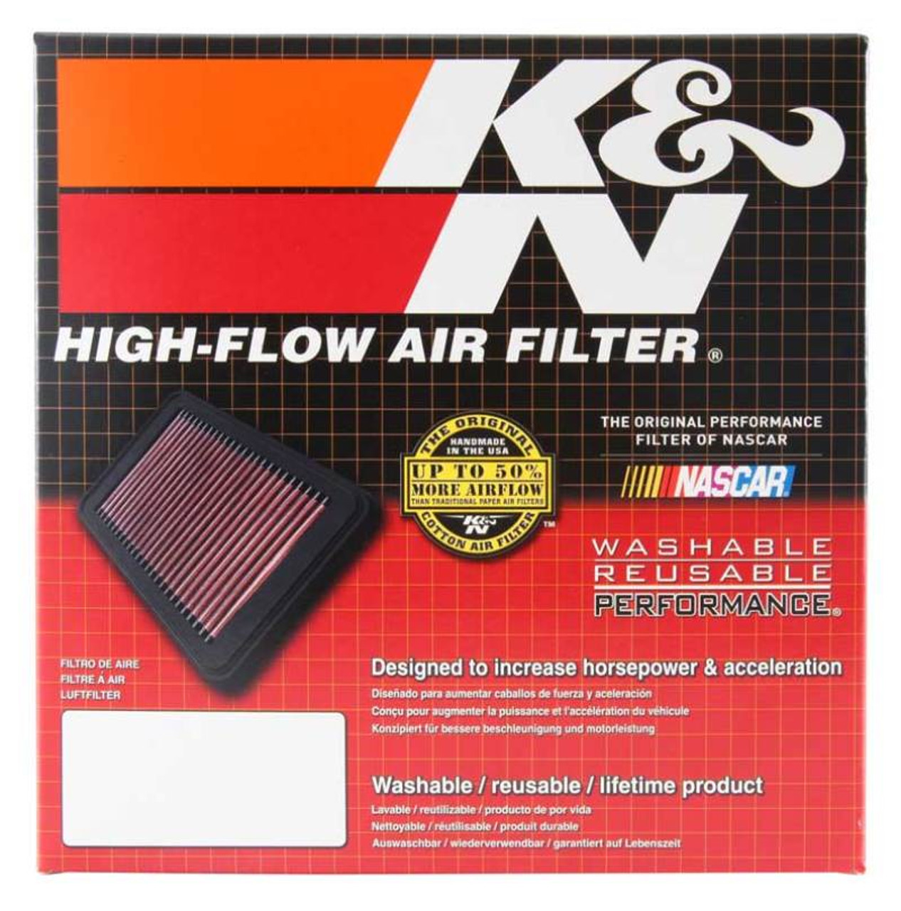 K&N Round Air Filter 7in OD 5.188in ID 3 Height - E-3380 Photo - in package