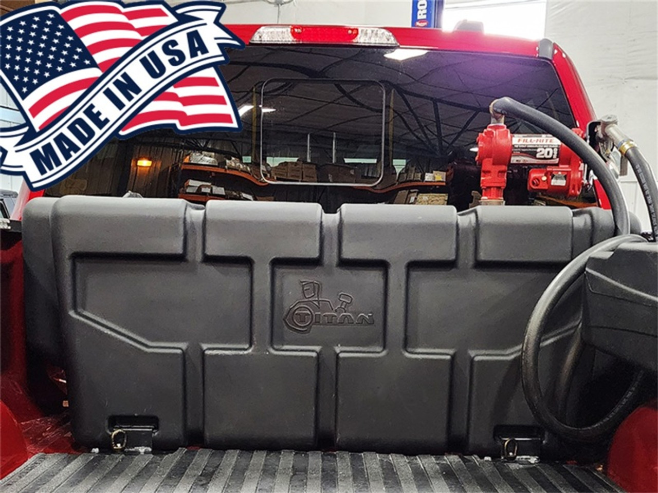 Titan Fuel Tanks Universal 100 Gallon Heavy Duty Transfer Tank (Non Nissan Cargo Box/RamBox) - 5015100 Photo - Mounted