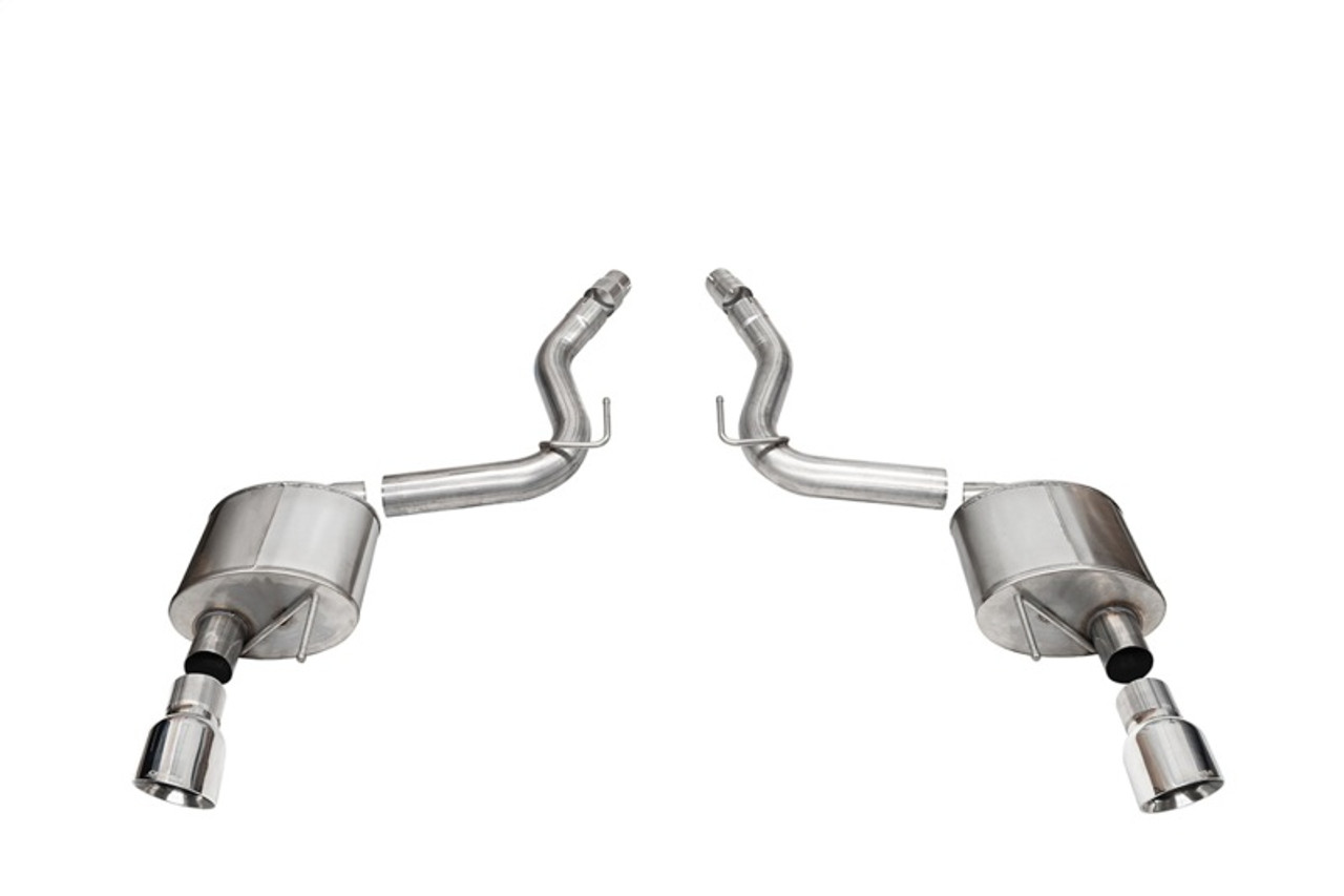 Corsa 2024 Ford Mustang Sport Axle-Back Dual Rear Exit with 4.5in Polished Pro-Series Tips - 21252 Photo - Primary