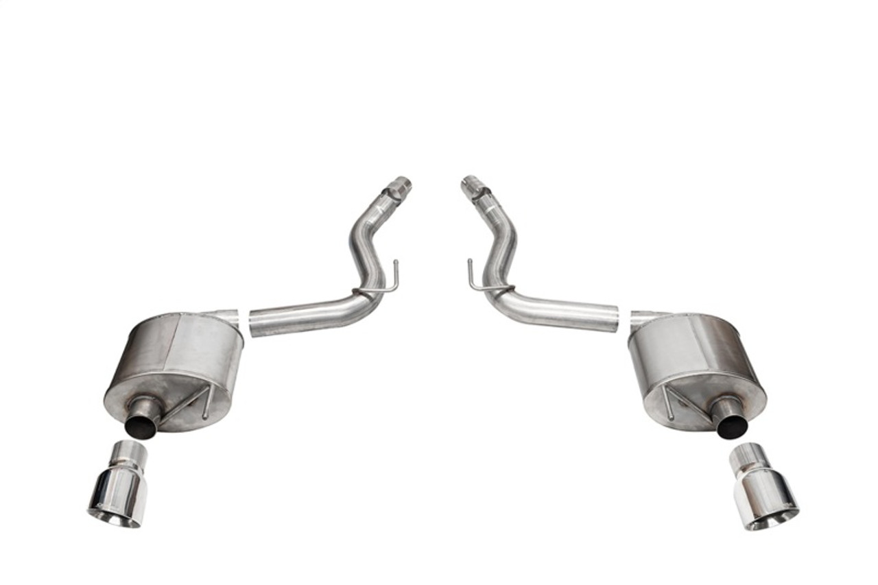 Corsa 2024 Ford Mustang GT Touring Axle-Back Dual Rear Exit with 4.5in Pro Series Polished Tips - 21256 Photo - Primary