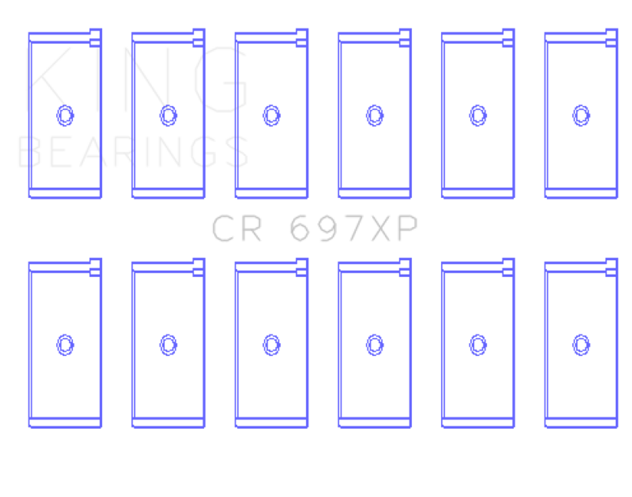 King Jaguar 4.2L (Size STD) Rod Bearing Set - CR697XP Photo - Primary