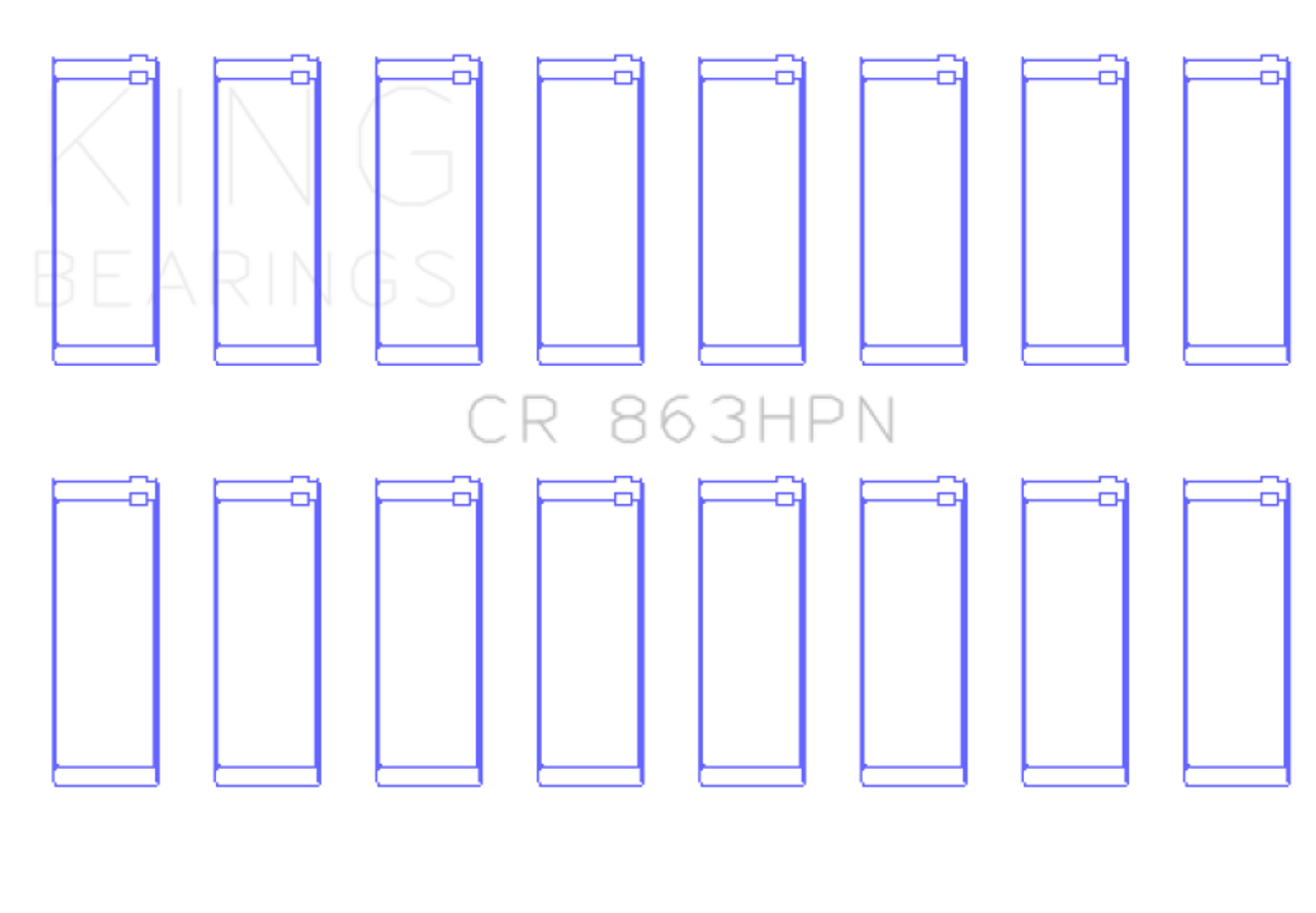 King Chrysler 361/383 (Size STD) Performance Rod Bearing Set - CR863HPN Photo - Primary