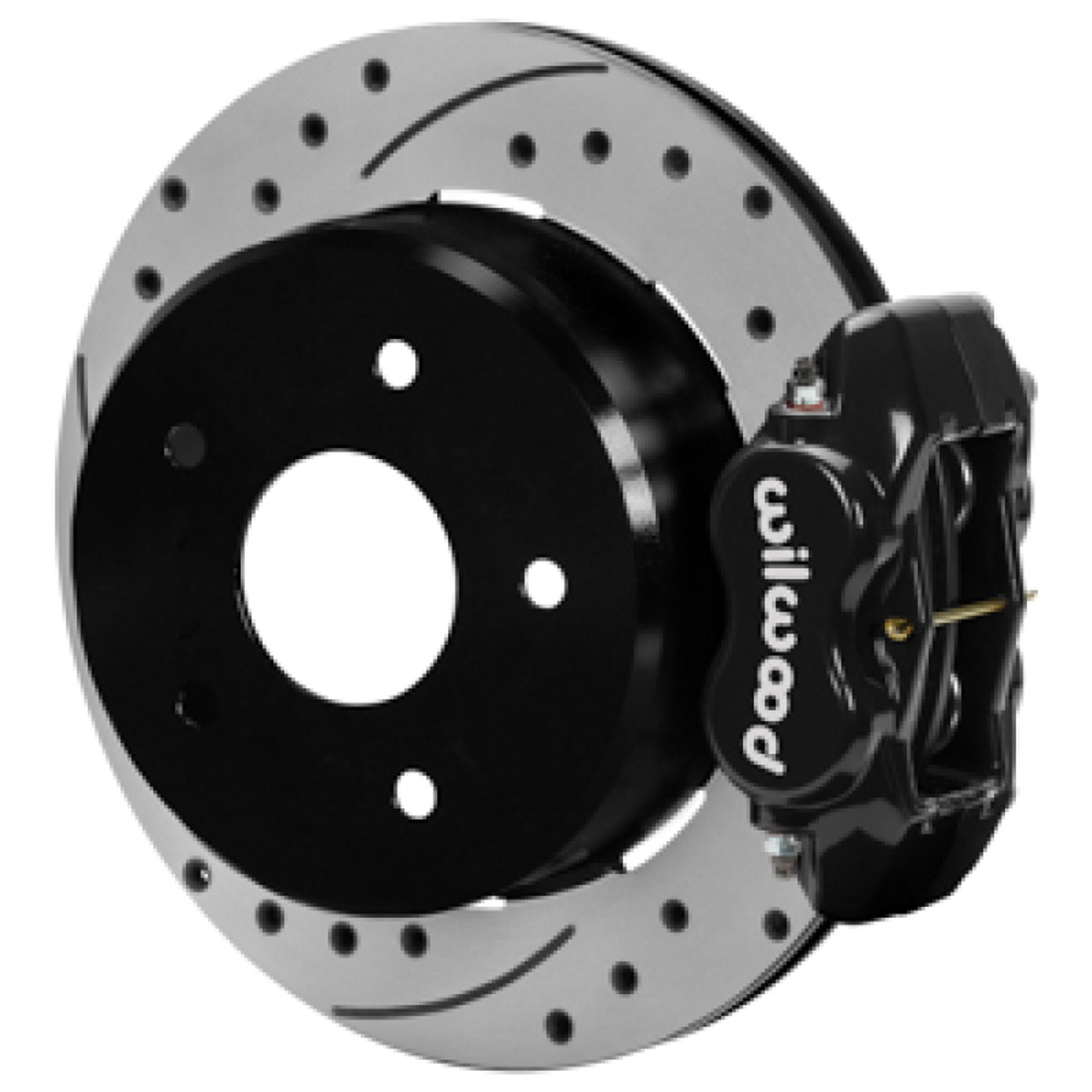 Wilwood 88-98 Chevy Silverado Forged Dynalite 12.19x0.81 Drill/Slot Rear Drum to Disc Conv. - Black - 140-17541-D Photo - Primary