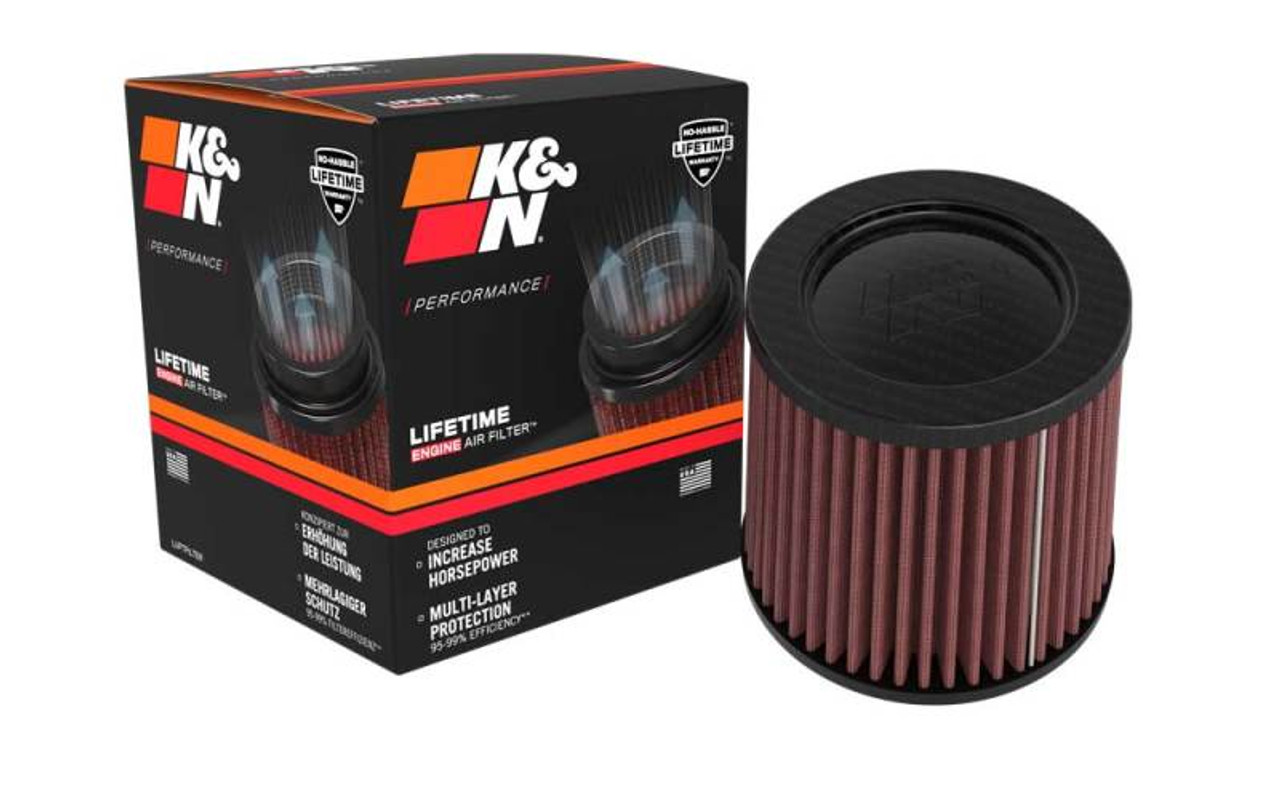 K&N Round Tapered Universal Air Filter 2.75in Flange 5.063in Base 4.5in Top 5in Height - RP-3221 Photo - out of package