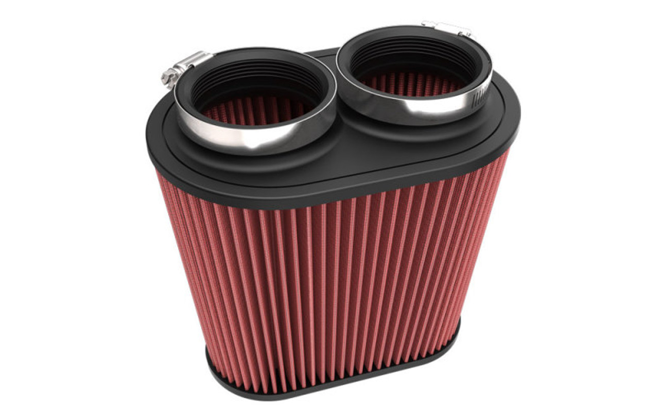 K&N Universal Clamp-On Air Filter 3in Dual Flange 9in x 6in Base 7.5in x 3.688in Top 7.5in Height - RU-6104 Photo - lifestyle view