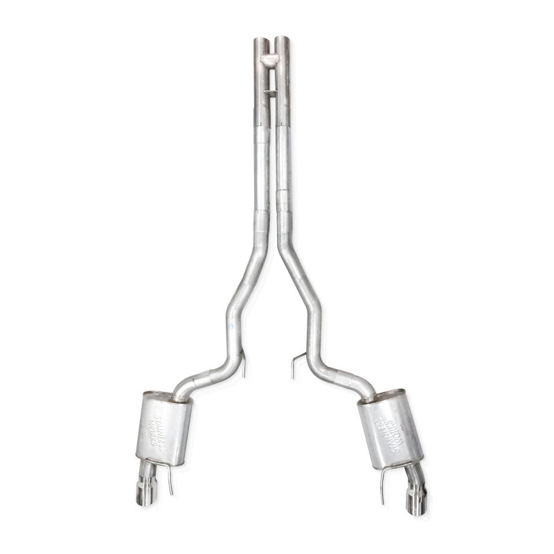 Stainless Works 2024 Mustang GT Catback Dual Tips Legend Sound H-Pipe Factory Connect Exhaust - M24CBHFCL Photo - out of package