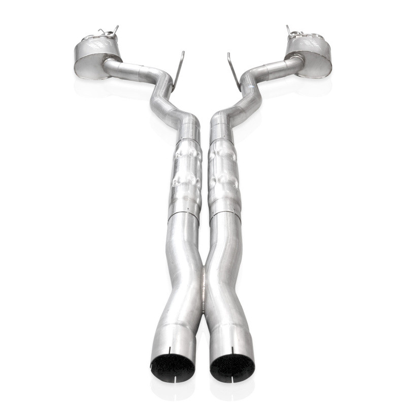 Stainless Works 2024 Mustang GT Catback Quad Tips Redline Sound X-Pipe Performance Connect Exhaust - M24QUADXPCR Photo - out of package