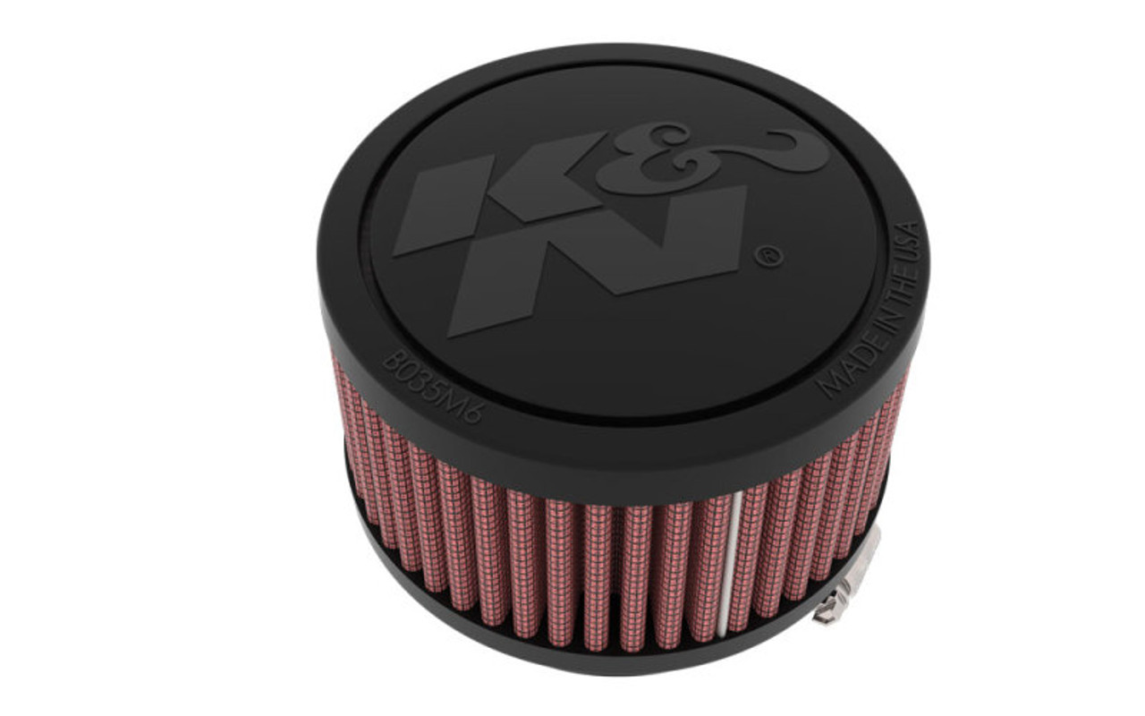 K&N Universal Clamp-On Air Filter 2.25in Flange ID 3.5in OD 2in Height - RU-1900 Photo - Primary