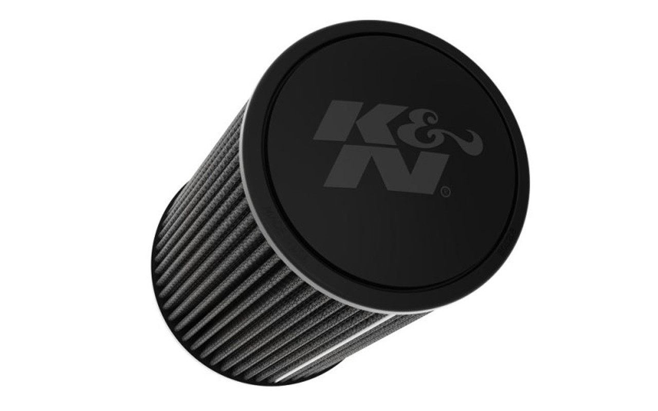 K&N Universal Round Clamp-On Air Filter 3in ID 9in Height 6in Base OD 5.25 Top OD - RU-3109HBK Photo - Primary