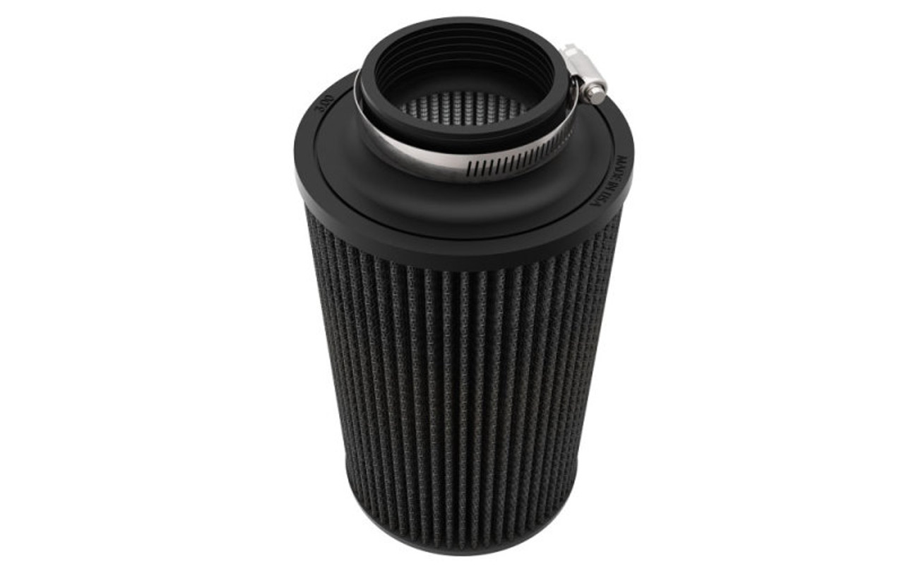 K&N Universal Round Clamp-On Air Filter 3in ID 9in Height 6in Base OD 5.25 Top OD - RU-3109HBK Photo - lifestyle view