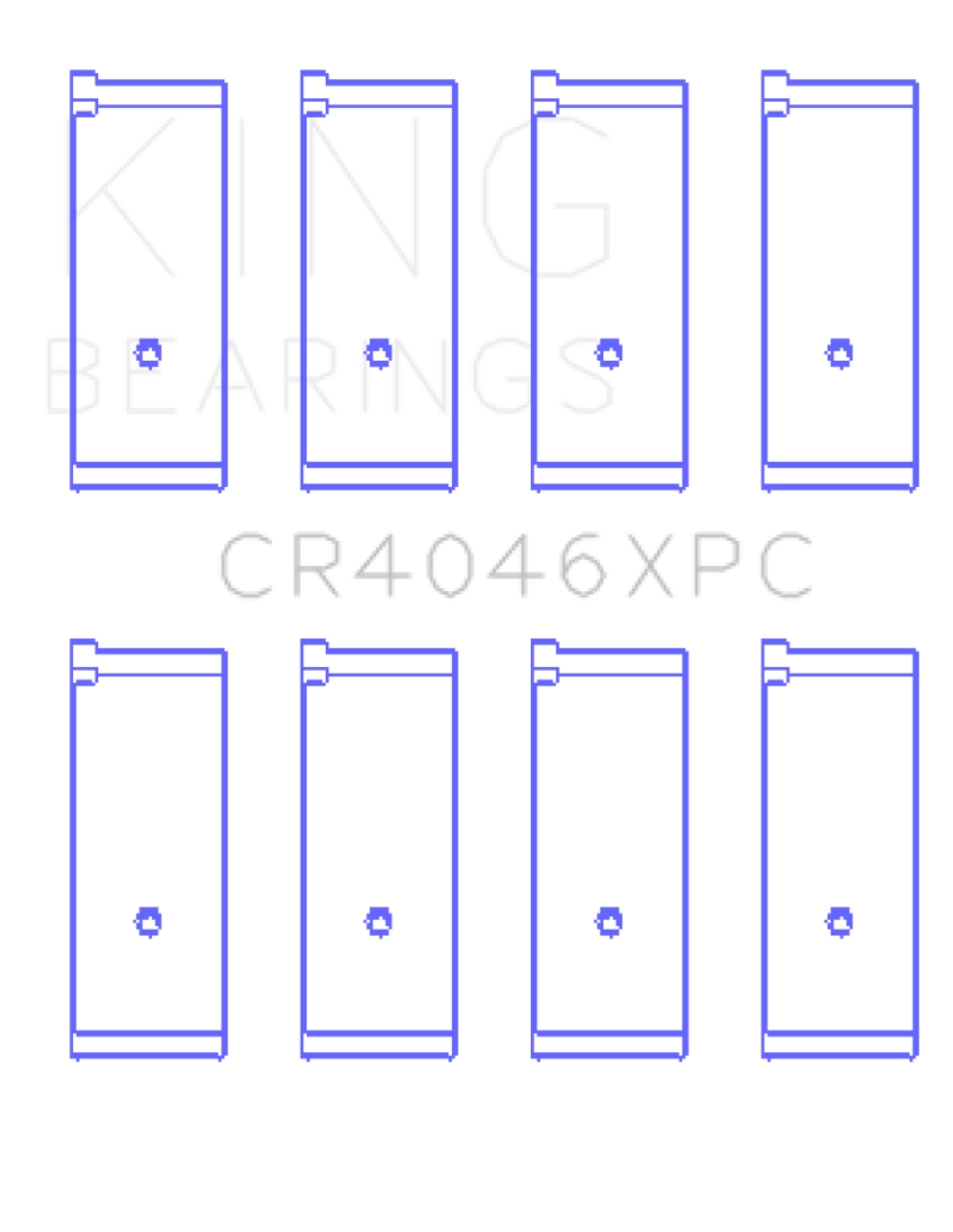 King Acura D16A1 (Size STDX) Performance Rod Bearing Set - CR4046XPCSTDX Photo - Primary