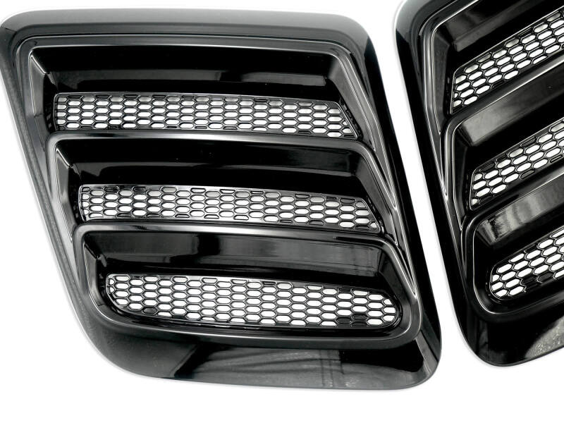 Roush 2018-2023 Mustang Hood Heat Extractors - Gloss Black - 422325 Photo - Close Up