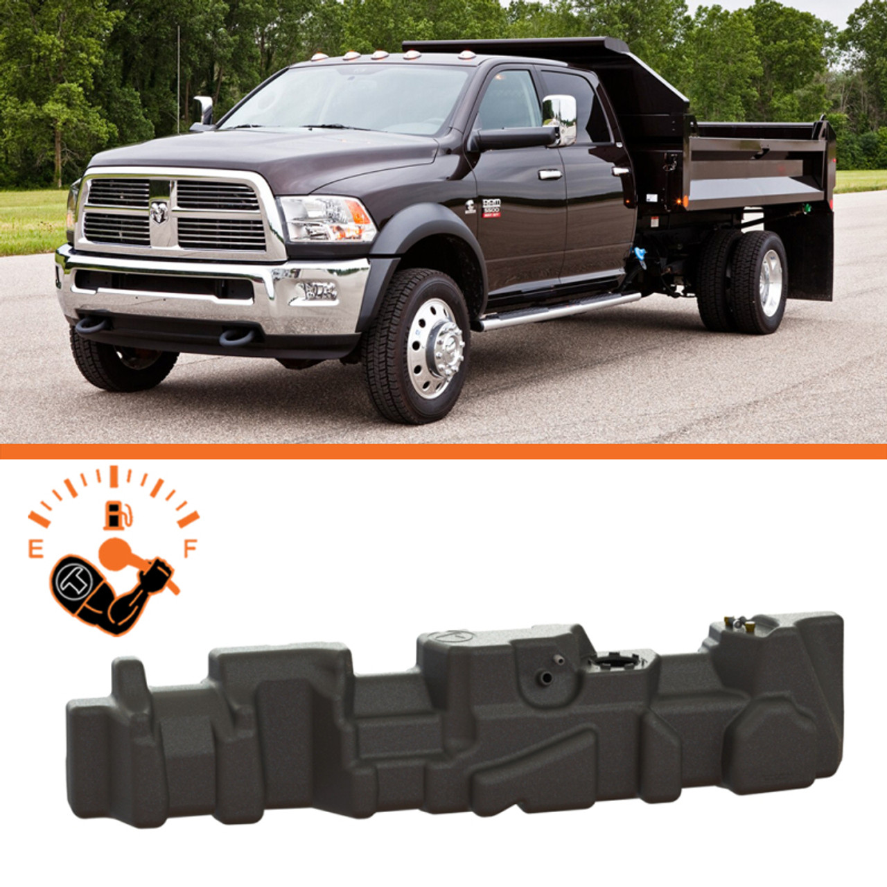 Titan Fuel Tanks 07-24 RAM 84in/108in Cab & Chassis 50 Gallon XXL Mid-Ship Fuel Tank - 7030507 User 1
