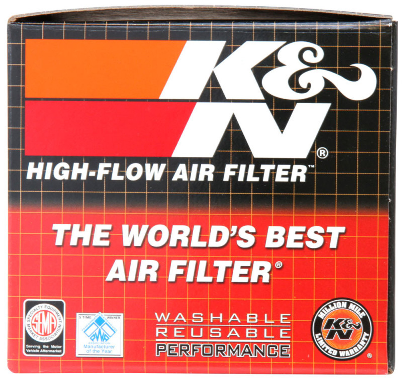 K&N Filter Universal Rubber Filter Oval Tapered 4in Base O/S L x 3.5in Top O/S L x 2.75in H - RU-1820 Photo - in package