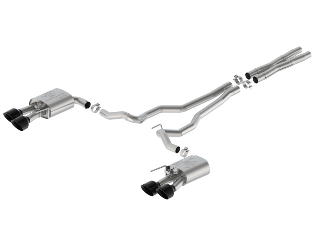 Ford Racing 2024 Mustang 5.0L Sport Cat-Back Exhaust W/Valance - Black Tips - M-5200-M5SBVA Photo - Primary
