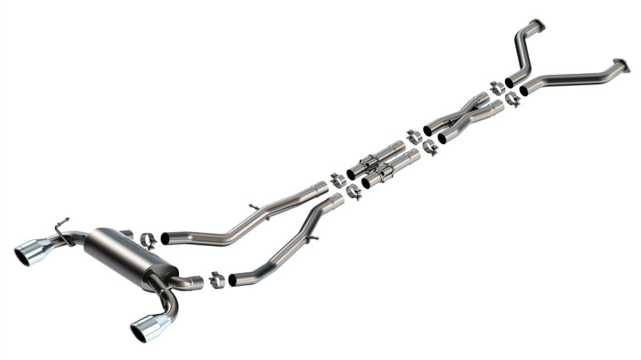 Borla 23-24 Nissan Z 2.5in S-Type Cat Back Exhaust 4.5in Tip - Stainless Steel Tips - 140929 Photo - Primary