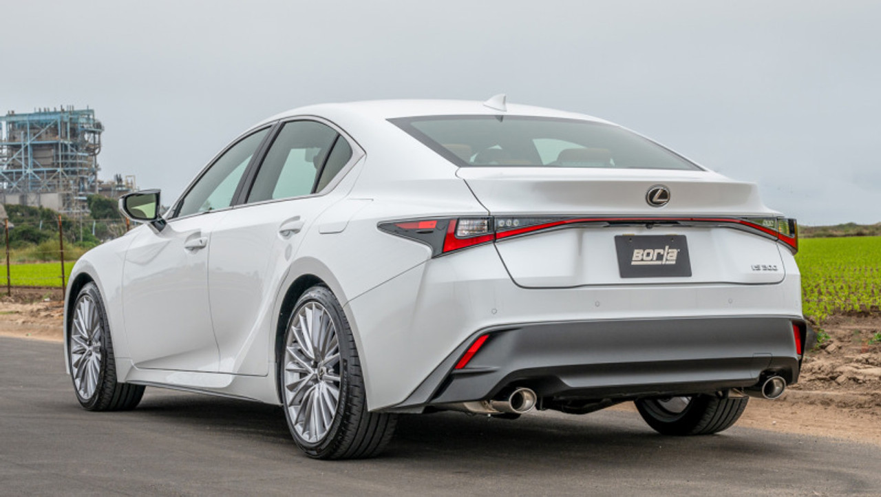 Borla 16-17 Lexus IS200T / 18-24 Lexus IS300 2.25in S Type Cat Back 4.25in Tip - Stainless Steel Tip - 140956 Photo - lifestyle view