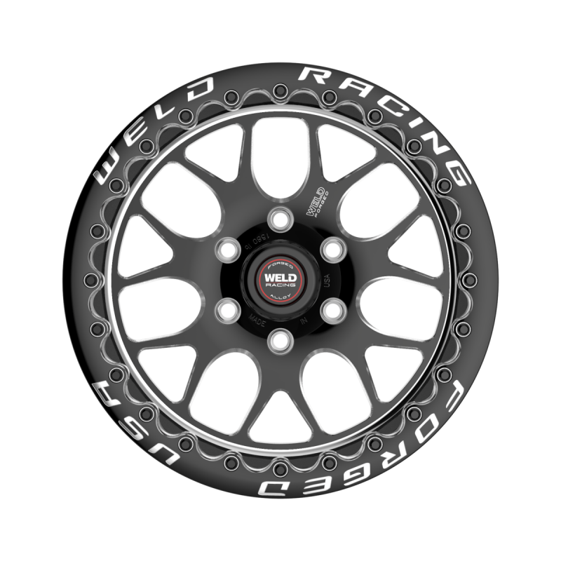 Weld S77 17x9.5 RT-S HD 6x135 BP / 6.2in. BS +24mm Offset Black Beadlock Wheel - 77LB7095Y62F Photo - Close Up