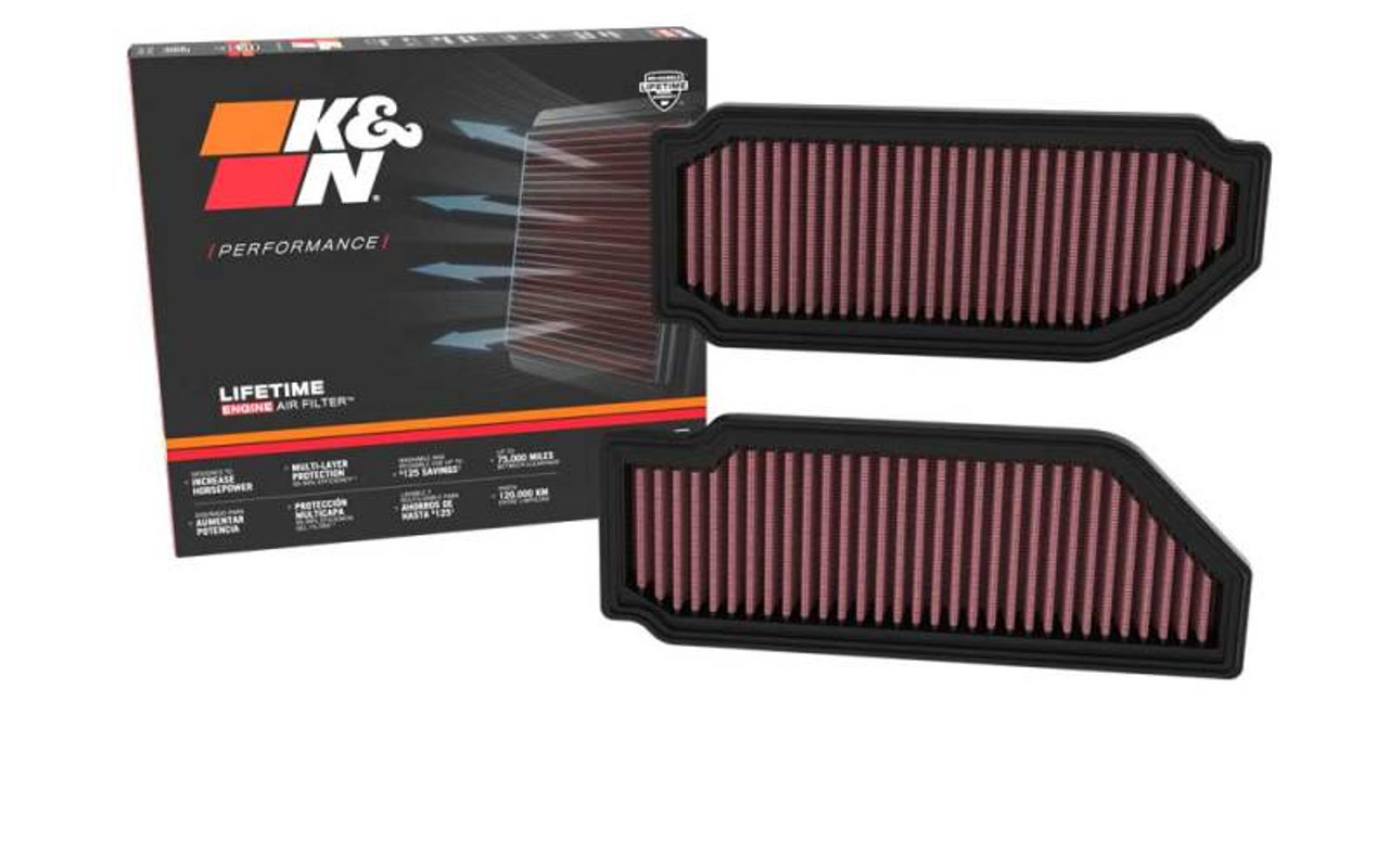 K&N 22-23 Mercedes Benz SL55 AMG V8 4.0L Replacement Air Filters (2 Per Box) - 33-3181 Photo - out of package