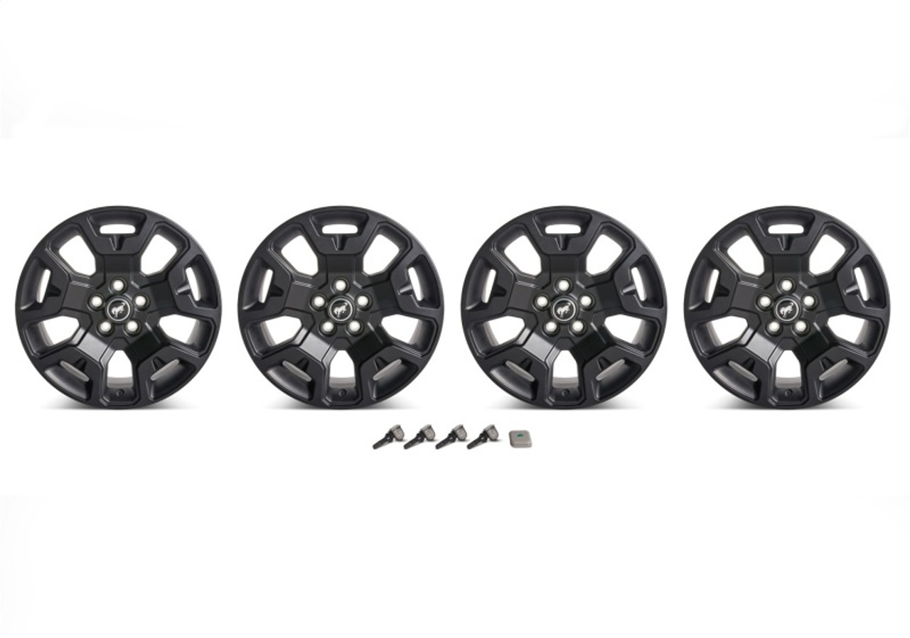 Ford Racing 2021+ Bronco Sport 17in Low Gloss Black Wheel Kit - M-1007K-S17BSB Photo - Primary