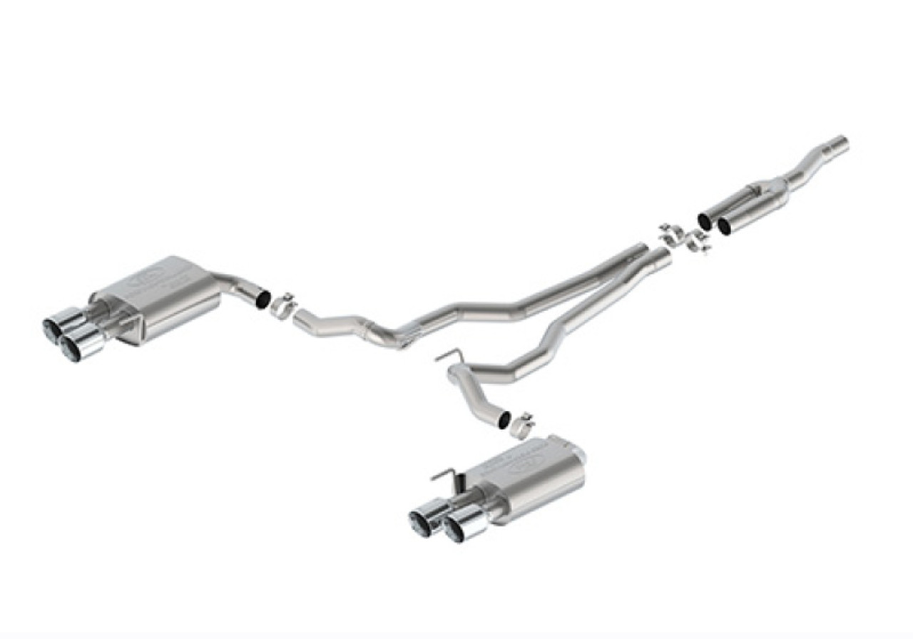 Ford Racing 2024 Mustang 2.3L Sport Non-Active Cat-Back Exhaust w/GT Valance - Chrome - M-5200-M2SCV User 1