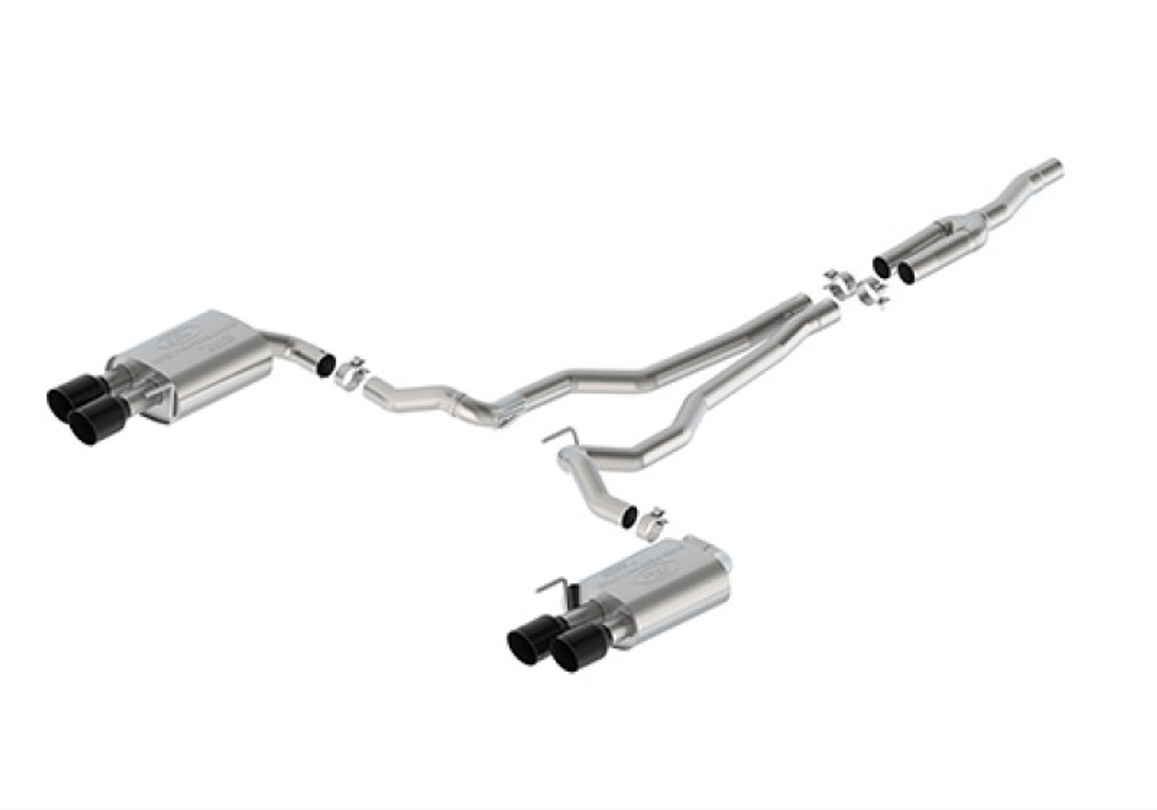 Ford Racing 2024 Mustang 2.3L Touring Non-Active Cat-Back Exhaust w/GT Valance - Black Tip - M-5200-M2TBV User 1