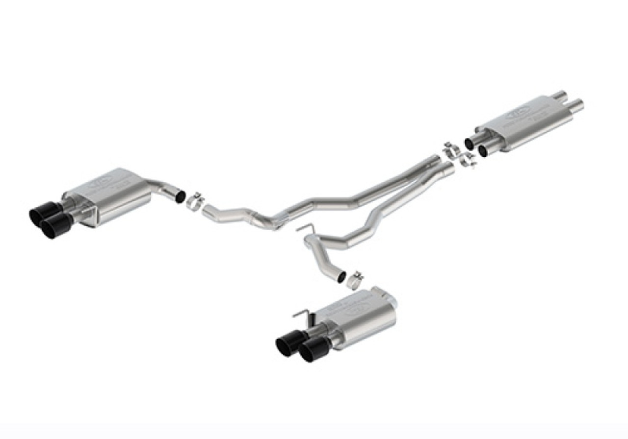 Ford Racing 2024 Mustang 5.0L Touring Non-Active Cat-Back Exhaust w/GT Valance - Black Tip - M-5200-M5TBV User 1