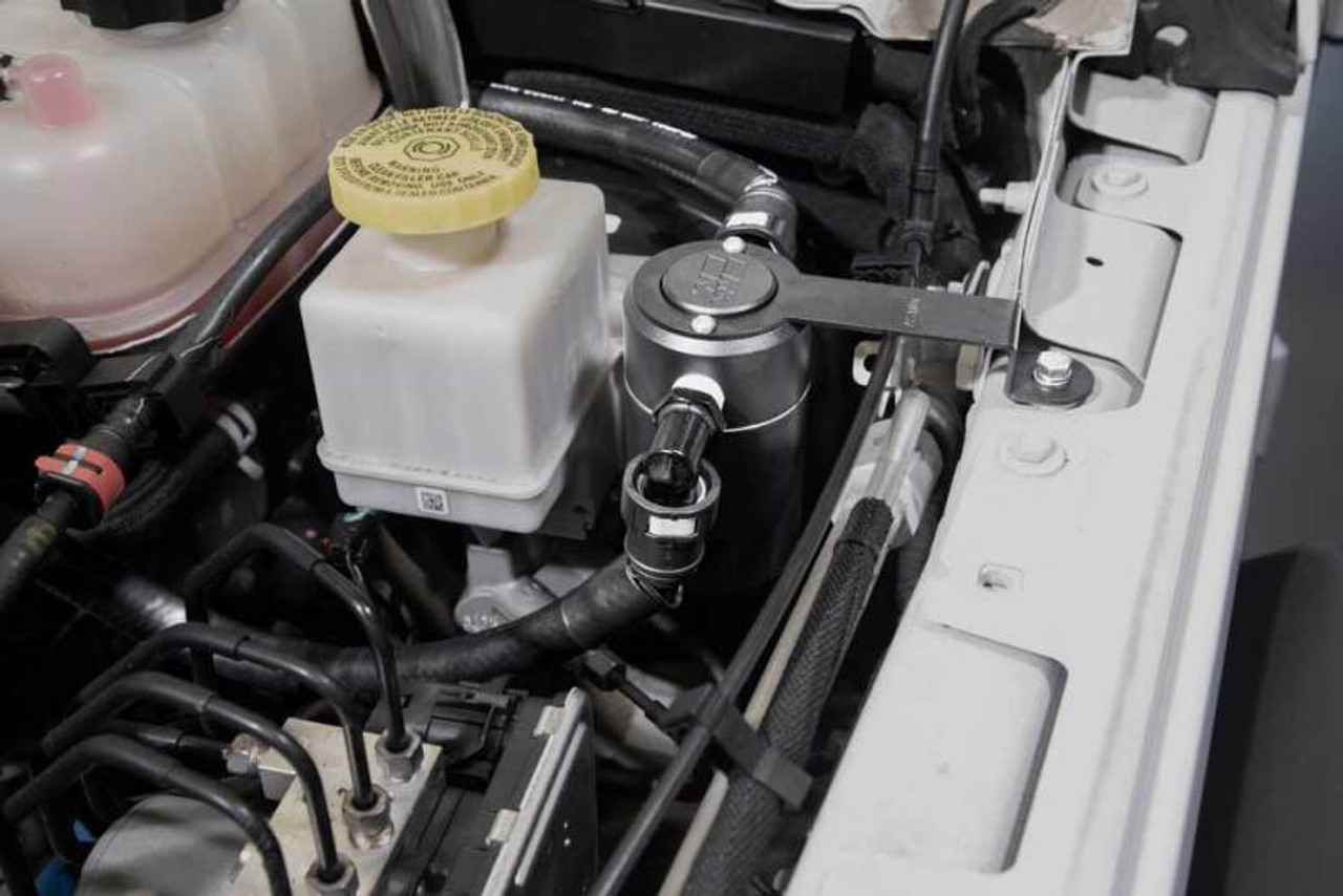 K&N 18-23 Jeep Wrangler (JL) 3.6L Oil Catch Can - 81-0816 Photo - Mounted