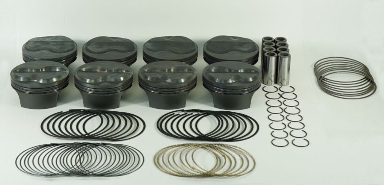 Mahle MS Piston Set Chevy SB 388ci 4.125in Bore 3.625 Stroke 6.125 Rod .927 Pin 9cc 13.5CR - 197754725 Photo - Primary